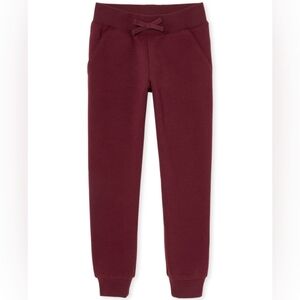 EUC Children's Place Size 5T Burgundy Girl's Fleece Jogger Pants!!